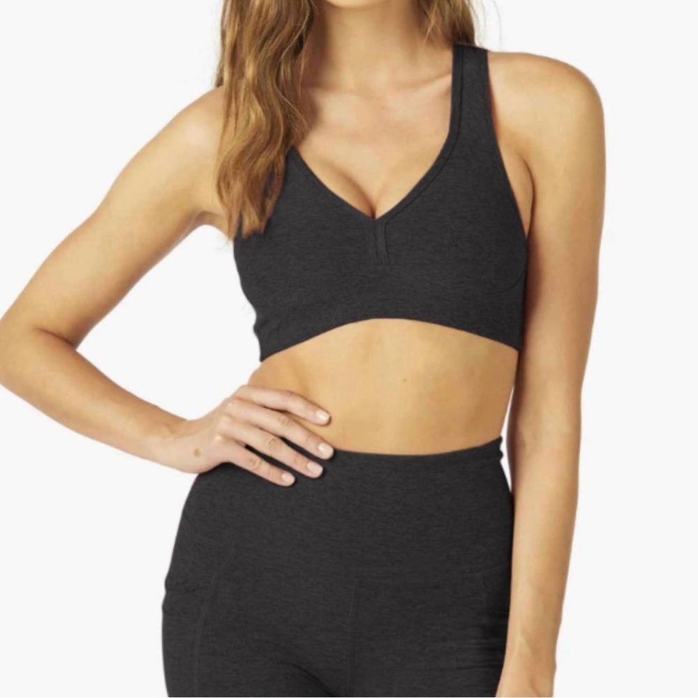 Two Beyond Yoga Spacedye Lift Your Spirits Bra in Darkest Night